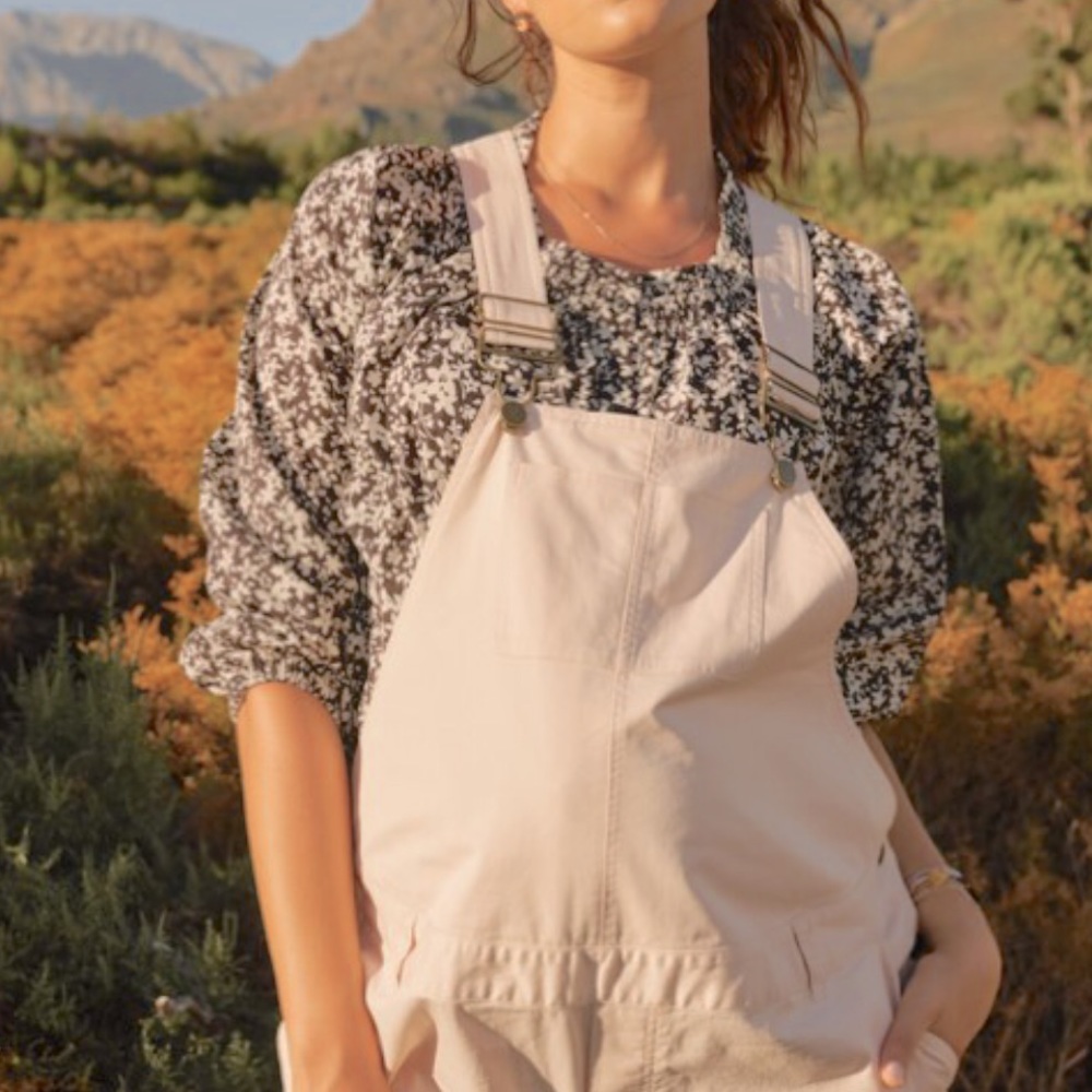 The nines by Hatch blush maternity overalls